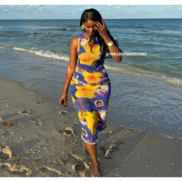 ZARA BLOGGER FAVE!!! Floral Print Midi Dress NWT LAST ONE!!! - Picture 13 of 16